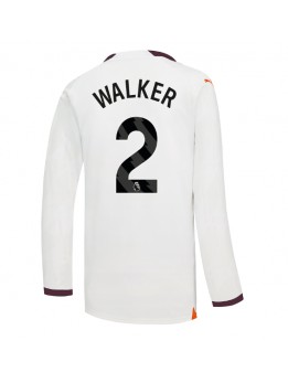 Billige Manchester City Kyle Walker #2 Bortedrakt 2023-24 Langermet
